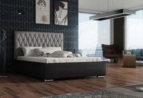 SIENA kárpitozott ágy + ágyrács + matrac, Siena04 gombbal/Dolaro08, 180x200