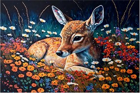 Kép - Festett szarvas (90x60 cm)