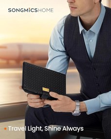 3 órás tok, utazó óratartó doboz 22×14,5×4,5 cm, tintafekete színben