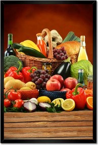 Poszterek keretben 40x60 Gyümölcsök Zöldségek a konyhába