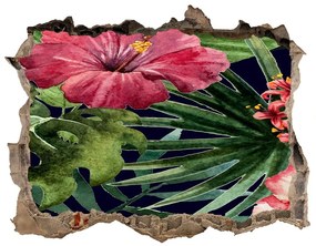 3d-s lyuk vizuális effektusok matrica Trópusi virágok nd-k-74294339