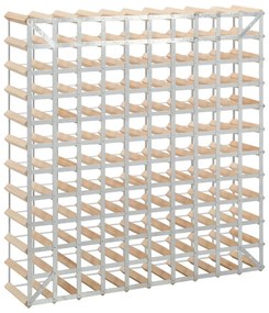 Tömör fenyőfa bortartó állvány 120 palackhoz