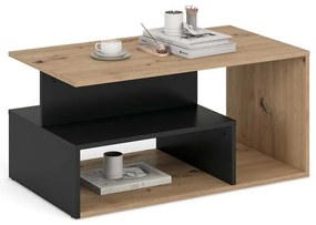 Bardia dohányzóasztal, artisan tölgy / fekete