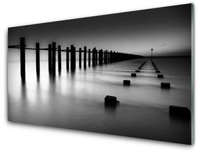 Akrilüveg fotó Fog Pier Architecture 100x50 cm 2 fogas