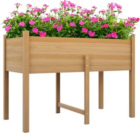 Outsunny Felemelkedett Városi Kert Fa Ültető Asztal 115x55x80 cm Ültető edény Nem Szőtt Szövet a Növények Virágok Zöldségek Terjesztésére | Aosom