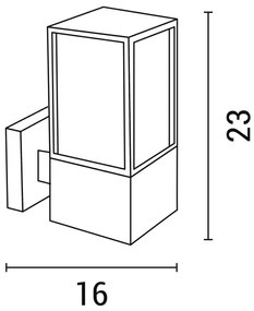 Kültéri fali lámpa 1xE27/12W/230V IP44 antracit