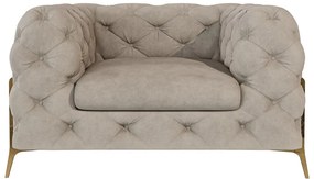 Szürkésbézs bársony fotel Chelsea Bis – Ropez