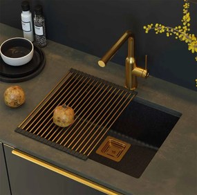 gránit mosogató DAVID 50 Black Metallic