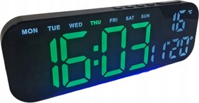 Nagy LED-es hálózati ébresztőóra dátum funkcióval hőmérséklet nagy kijelző