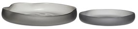 Szürke üveg tál szett 2 db-os ø 30 cm Bow – Hübsch