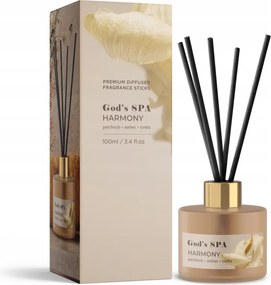 Aroma diffúzor 100ml God's Spa pálcikákkal Harmony 45 nap