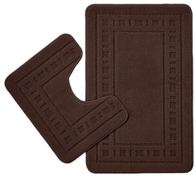 Sötétbarna fürdőszobai kilépő szett WC-hez, 2 db-os 50x80 cm Armoni – Catherine Lansfield