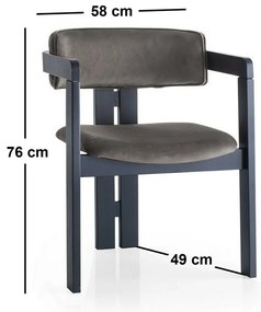 CO Anthracite and Black étkezőszék