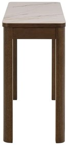 Bézs-sötétbarna konzolasztal kerámia asztallappal 40x100 cm Southampton – Actona