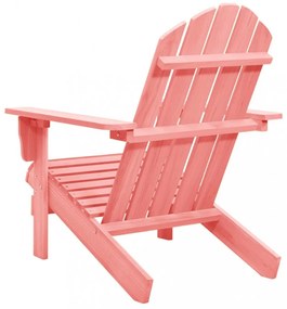 rózsaszín tömör fenyőfa kerti Adirondack szék