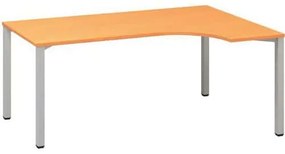 Alfa Office  Alfa 200 ergo irodai asztal, 180 x 120 x 74,2 cm, jobbos kivitel, bükk Bavaria mintázat, RAL9022%