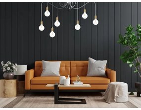 Csillár zsinóron MIROS 7xE27/60W/230V pók fehér/arany