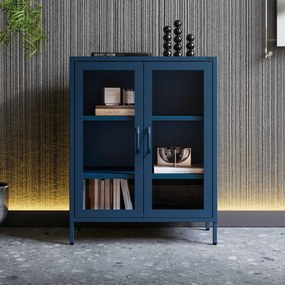 Vitrin GINA, 800 x 1015 x 400 mm, Modern: sötétkék