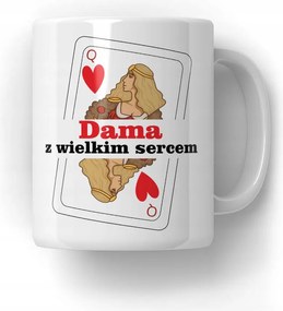 Bögre Hölgy nagy szívvel Ajándék Nő Feleség Lány