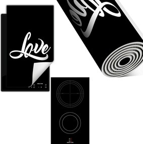 Indukciós Védőszőnyeg Konyhapult 30x52 fekete szerelem