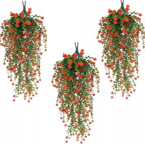 Művirág borostyán függő ágak 3db virágfüzér csokor