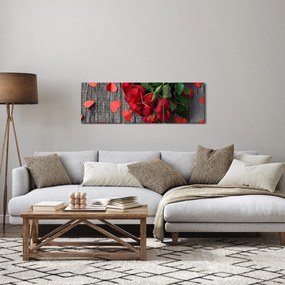 Kép - csokor rózsa (órával) (90x30 cm)
