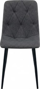 Sötétszürke LIBRA STONE GREY szék fekete lábakkal