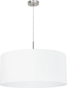 EGLO 31575 PASTERI Ernyős Függesztett Lámpa Fehér, Nikkel E27 IP20