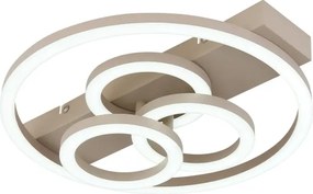 Globo 48040-40SA-LED Dimmelhető mennyezeti lámpatest DARRYL I LED/40W/230V 35x33 cm, bézs + távirányítóval