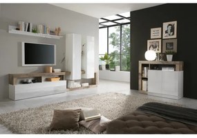 Komód LENOR fehér/barna