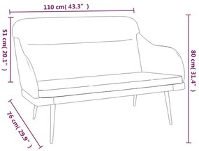 vidaXL sötétzöld bársonypad 110 x 76 x 80 cm
