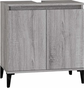 vidaXL szürke sonoma színű szerelt fa mosdószekrény 58x33x60 cm