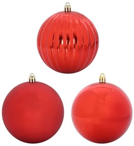 Karácsonyi Díszgömb Készlet 15 pcs Piros