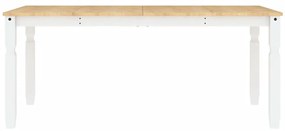 Corona fehér tömör fenyőfa ebédlőasztal 180 x 90 x 75 cm