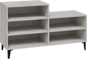 vidaXL betonszürke szerelt fa cipőszekrény 102x36x60 cm