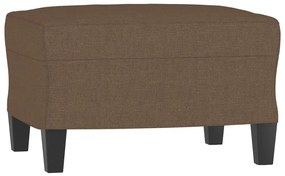 vidaXL barna szövet kanapéfotel lábtartóval 60 cm