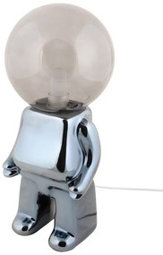 Szürke LED dimmelhető asztali lámpa üveg búrával (magasság 27 cm) Ross – Leitmotiv