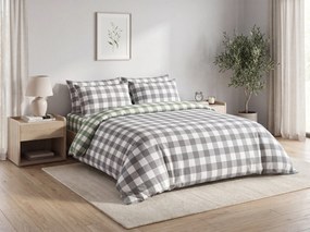 Mikroszálas ágynemű COUNTRY CHECK zöld-szürke Ágyneműhuzat mérete: 70 x 90 cm | 140 x 200 cm
