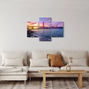Kép a hídról napnyugtakor (90x60 cm)