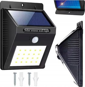 Napelemes Fali Lámpa Led Hideg 2W Pir