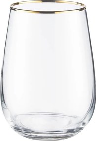 TOUCH OF GOLD vizespohár aranyszegéllyel, 590 ml