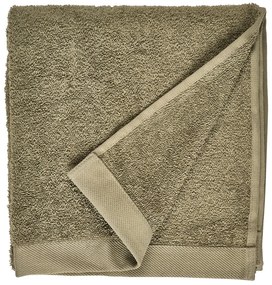 Organic olajzöld pamut frottírtörölköző, 100 x 50 cm - Södahl