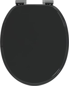 Lágy záródású WC ülőke 2 pcs Fekete 44 x 38 cm MDF lap