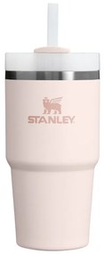 Világos rózsaszín termosz szívószállal 600 ml Quencher H2.O FlowState – Stanley