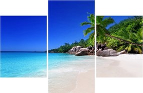 Kép a strandról a Praslin szigeten (90x60 cm)