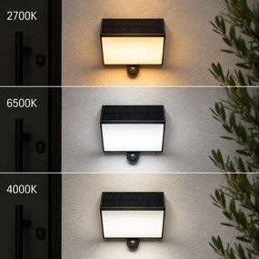 Brilliant - LED napelemes fali lámpa SIERRA LED/6W/3,7V 2000 mAh IP54 fekete