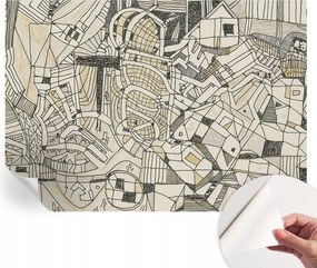 Öntapadós tapéta 3D fali furnér geometrikus absztrakt 208x146 cm