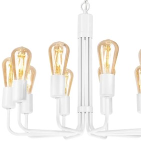 Csillár láncon TIFFANY 10xE27/60W/230V fehér