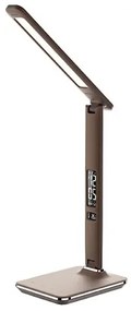 Solight WO45-H - LED kijelzős asztali lámpa LED/9W/230V barna