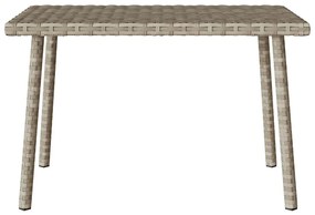 téglalap polyrattan kerti dohányzóasztal 60x40x37cm